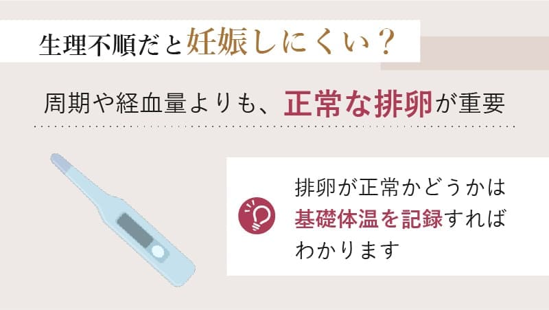 生理不順だと妊娠しにくい？